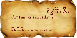Éles Krisztián névjegykártya